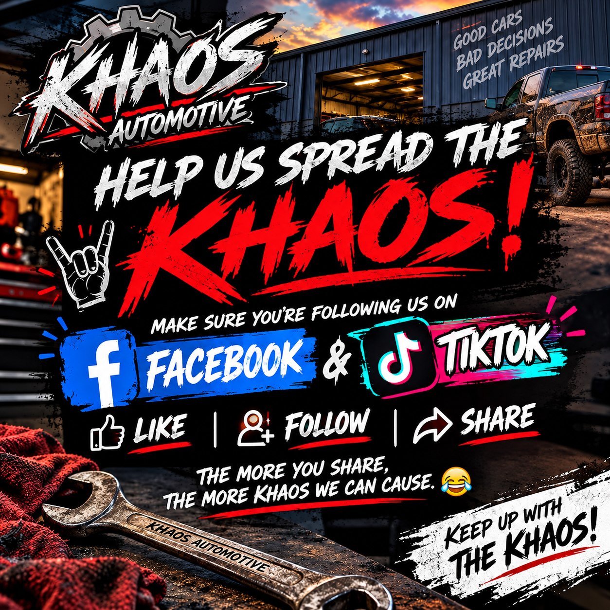 Khaos Automotive Facebook and social-media advertisement